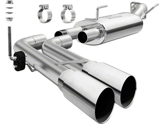 Magnaflow Street Series Dual Exhaust System with Polished Tips; Middle Side Exit (09-12 3.7L RAM 1500)