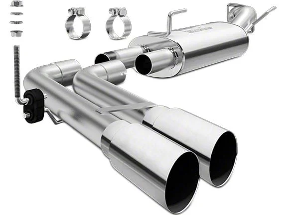 Magnaflow Street Series Dual Exhaust System with Polished Tips; Middle Side Exit (13-18 3.6L RAM 1500)