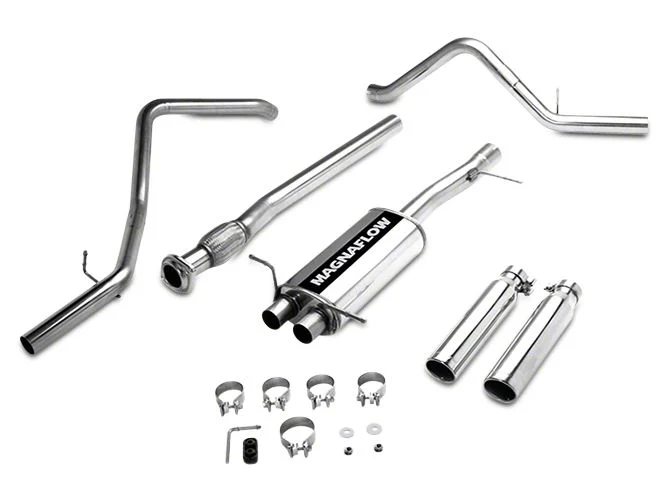 Magnaflow Street Series Dual Exhaust System with Polished Tips; Rear Exit (07-13 4.8L Sierra 1500)