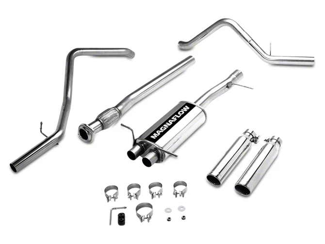 Magnaflow Street Series Dual Exhaust System with Polished Tips; Rear Exit (07-13 5.3L Sierra 1500)