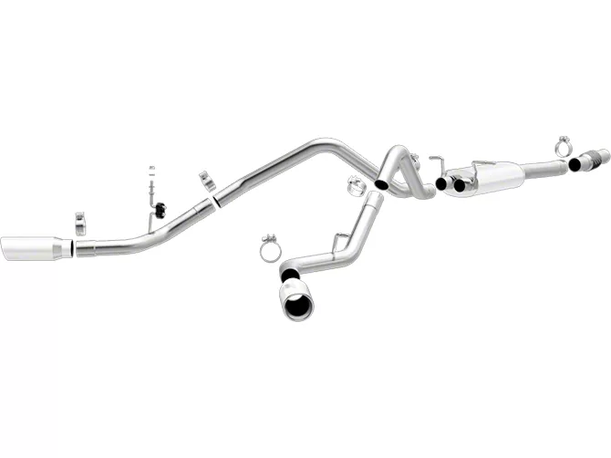 Magnaflow Street Series Dual Exhaust System with Polished Tips; Side Exit (14-18 4.3L Silverado 1500)