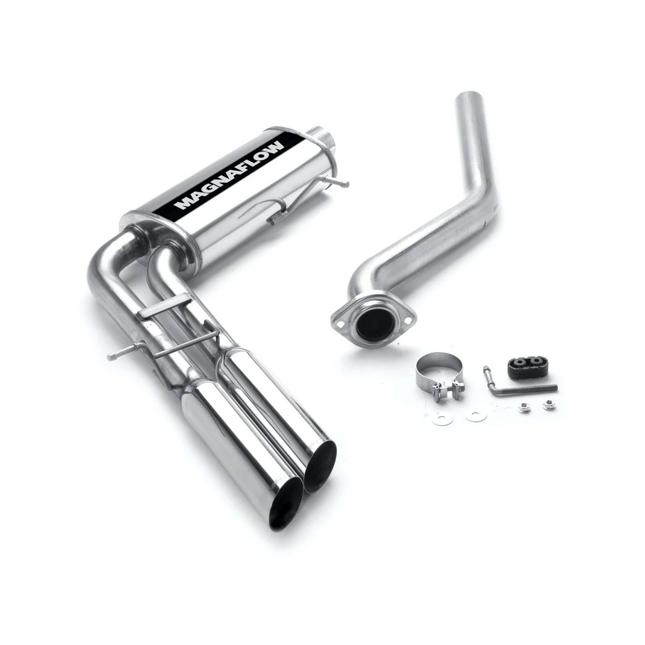 Magnaflow Street Series Dual Exhaust System with Polished Tips; Middle Side Exit (03-06 4.8L Sierra 1500)