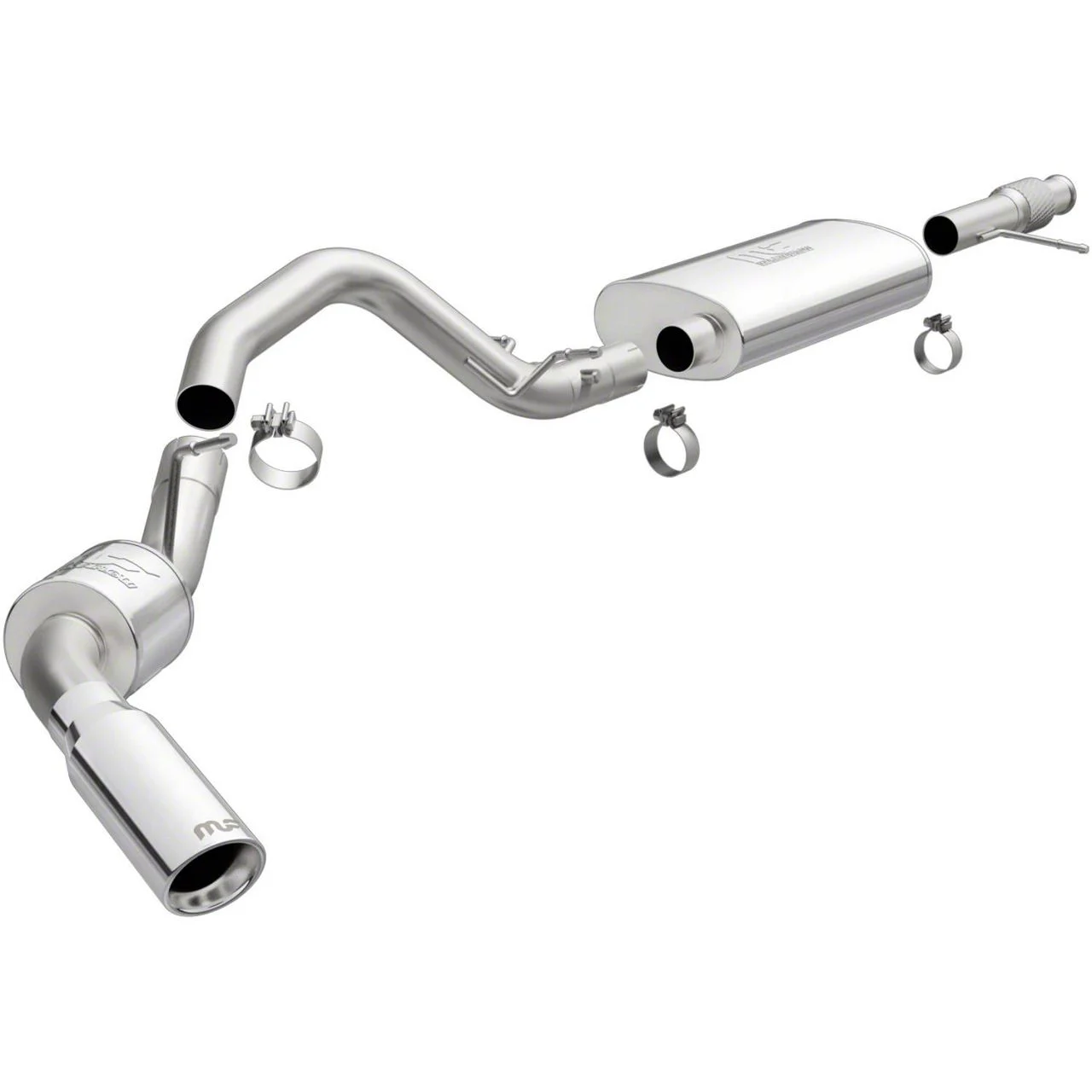 Magnaflow Street Series Single Exhaust System with Polished Tip; Side Exit (15-20 5.3L Tahoe)