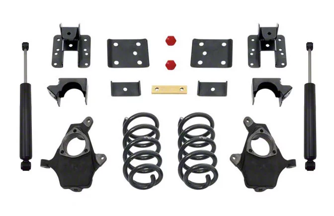 Max Trac Lowering Kit; 3-Inch Front / 5-Inch Rear (14-16 2WD/4WD Silverado 1500 w/ Stock Cast Steel Control Arms)