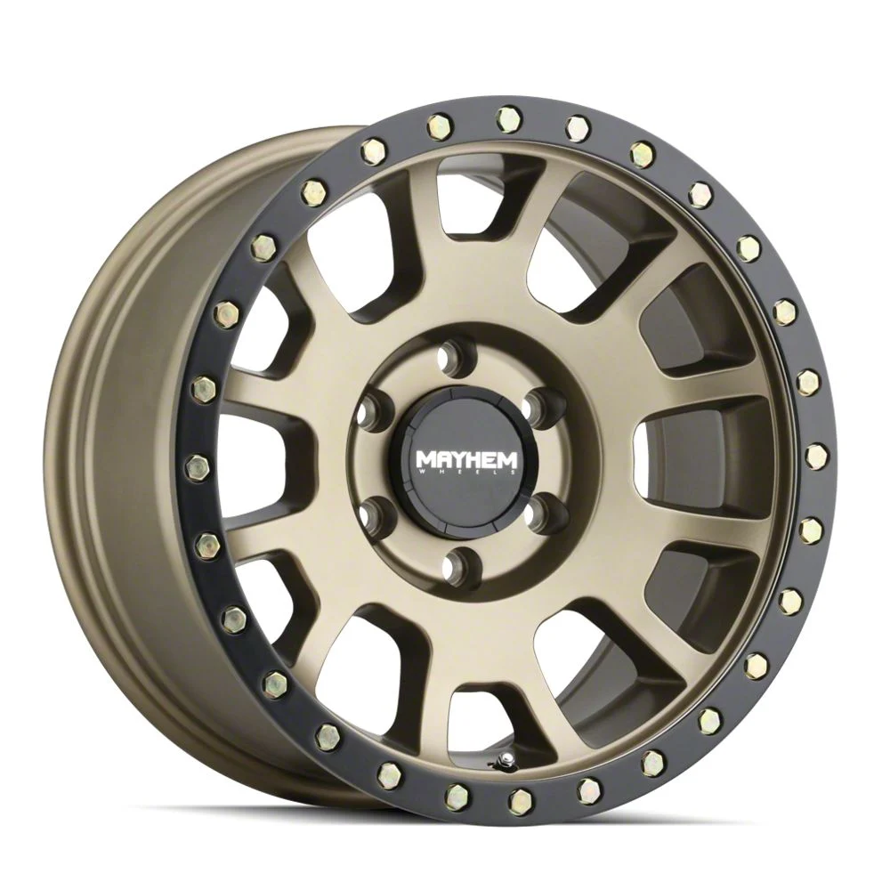 Mayhem Wheels Scout Matte Gold with Matte Black Lip 6-Lug Wheel; 18x9; 0mm Offset (19-26 Sierra 1500)