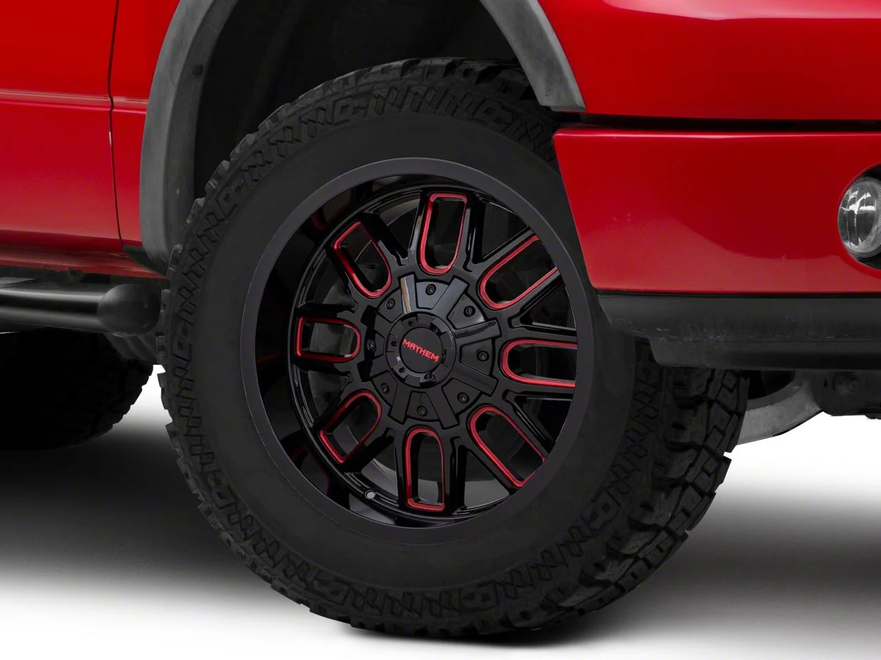 Mayhem Wheels Cogent Black with Prism Red 6-Lug Wheel; 20x9; 0mm Offset (04-08 F-150)