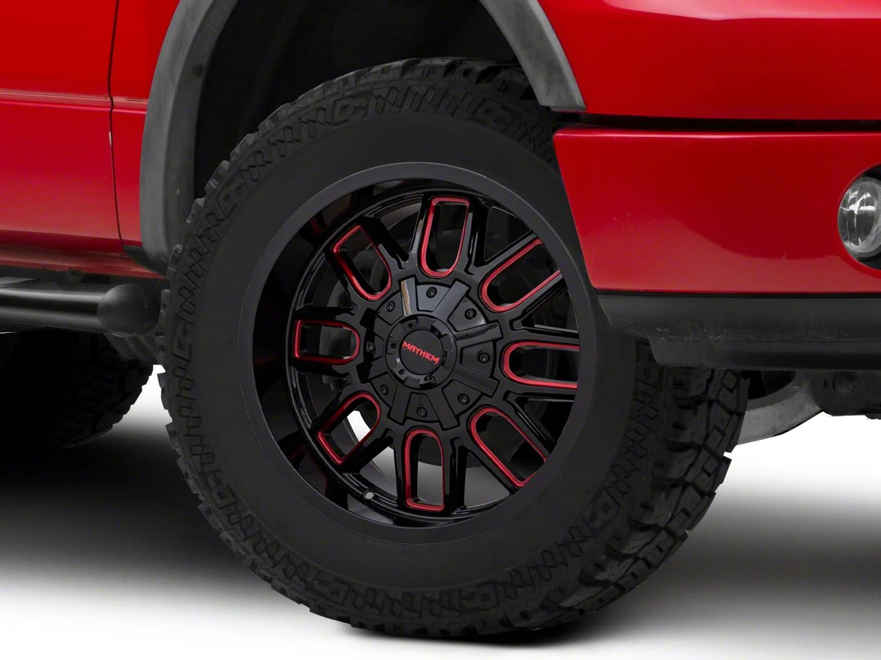 Mayhem Wheels Cogent Black with Prism Red 6-Lug Wheel; 20x9; 18mm Offset (04-08 F-150)