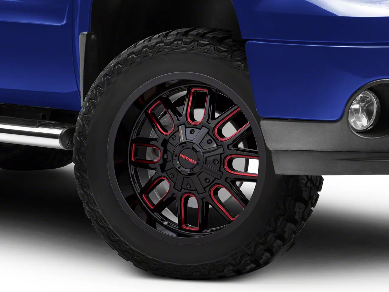 Mayhem Wheels Cogent Black with Prism Red 6-Lug Wheel; 20x9; 18mm Offset (07-13 Sierra 1500)