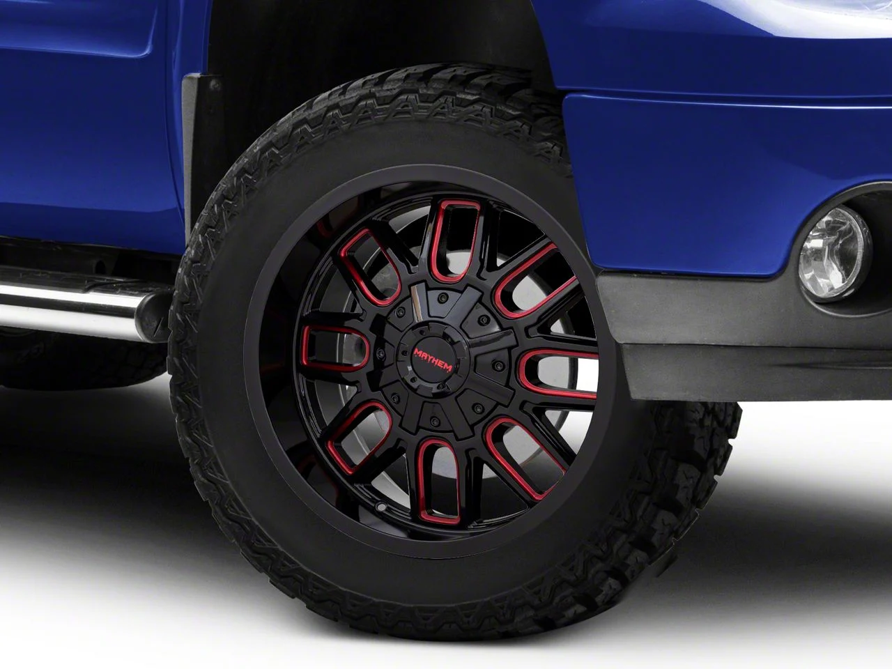 Mayhem Wheels Cogent Black with Prism Red 6-Lug Wheel; 20x9; 0mm Offset (07-13 Sierra 1500)