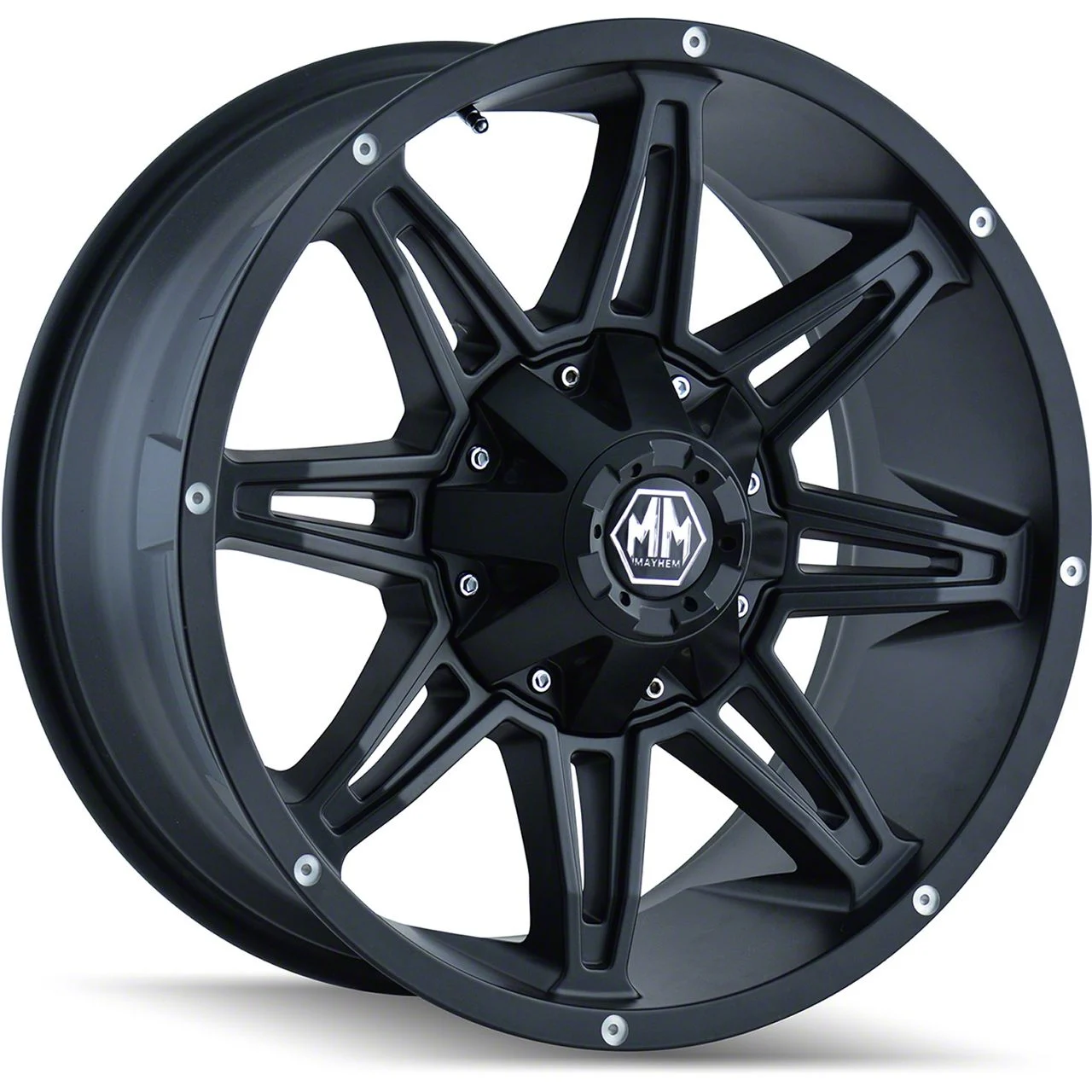 Mayhem Wheels Rampage Matte Black 5-Lug Wheel; 17x9; -12mm Offset (09-18 RAM 1500)