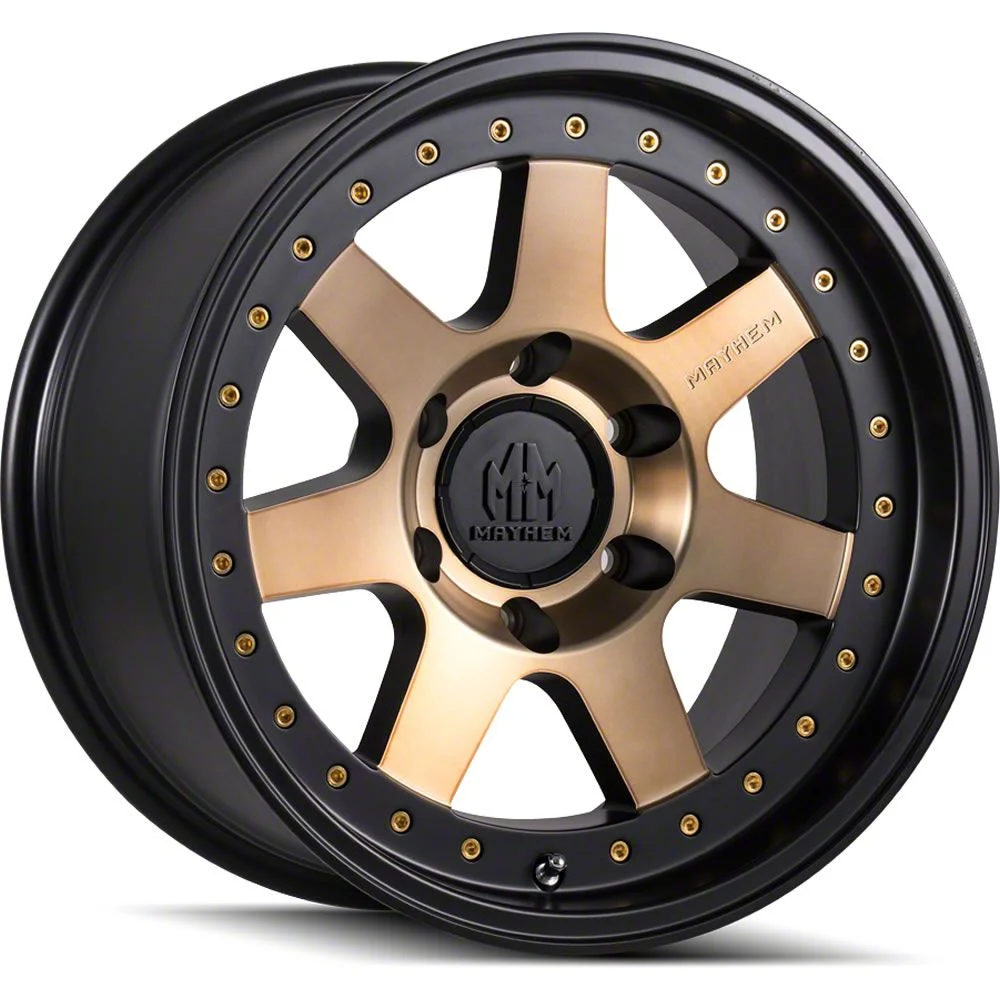 Mayhem Wheels Prodigy Matte Black with Bronze Tint 6-Lug Wheel; 17x9; -6mm Offset (14-18 Sierra 1500)