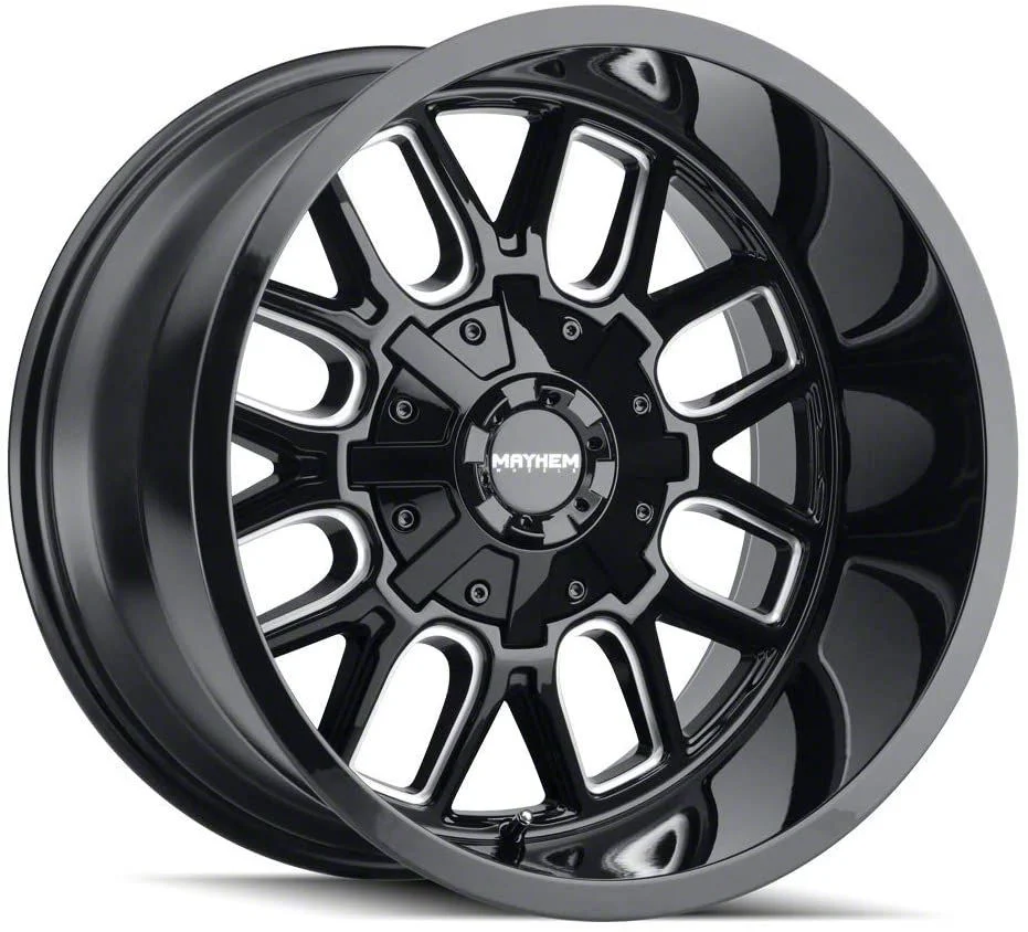 Mayhem Wheels Cogent Gloss Black Milled 6-Lug Wheel; 20x9; 18mm Offset (21-26 F-150)