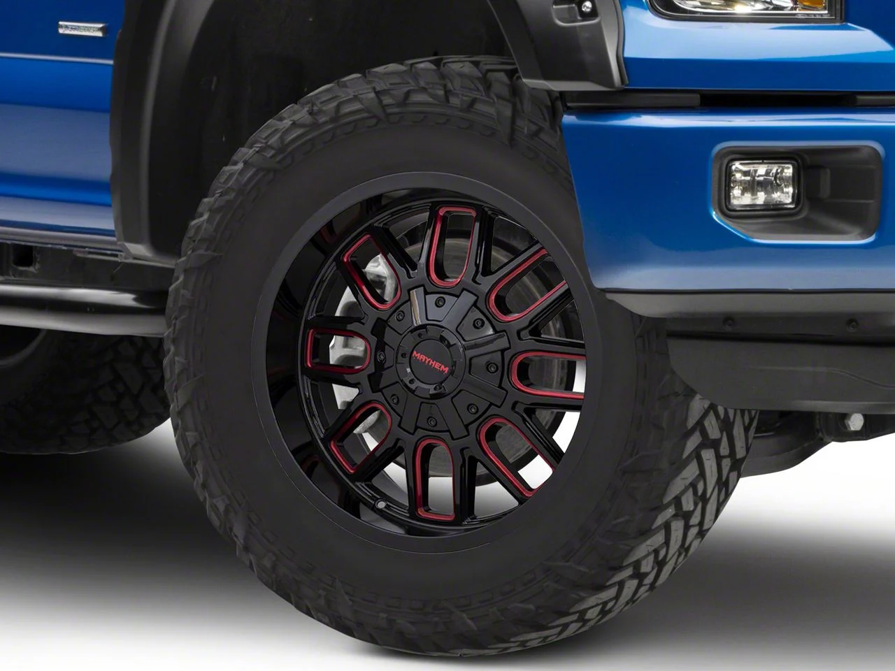 Mayhem Wheels Cogent Black with Prism Red 6-Lug Wheel; 20x9; 18mm Offset (15-20 F-150)