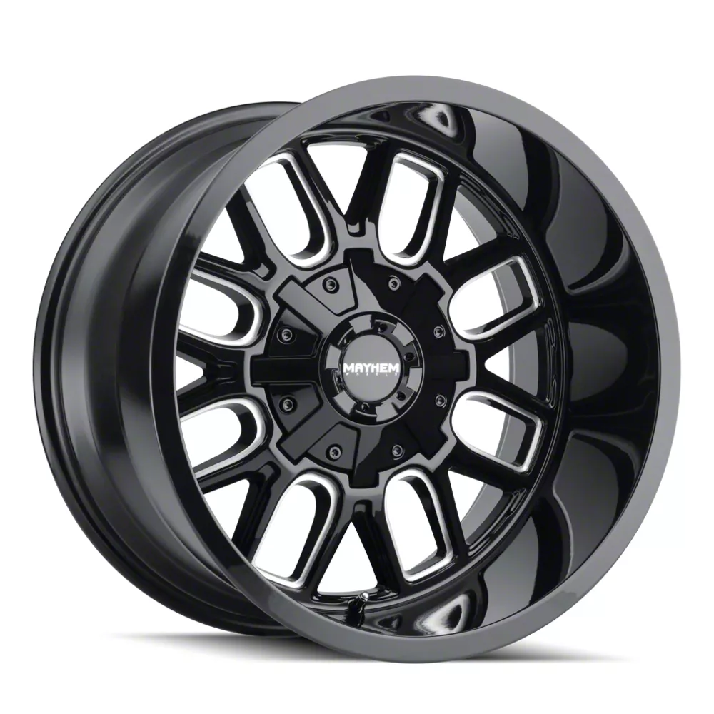 Mayhem Wheels Cogent Gloss Black Milled 5-Lug Wheel; 20x9; 0mm Offset (09-18 RAM 1500)