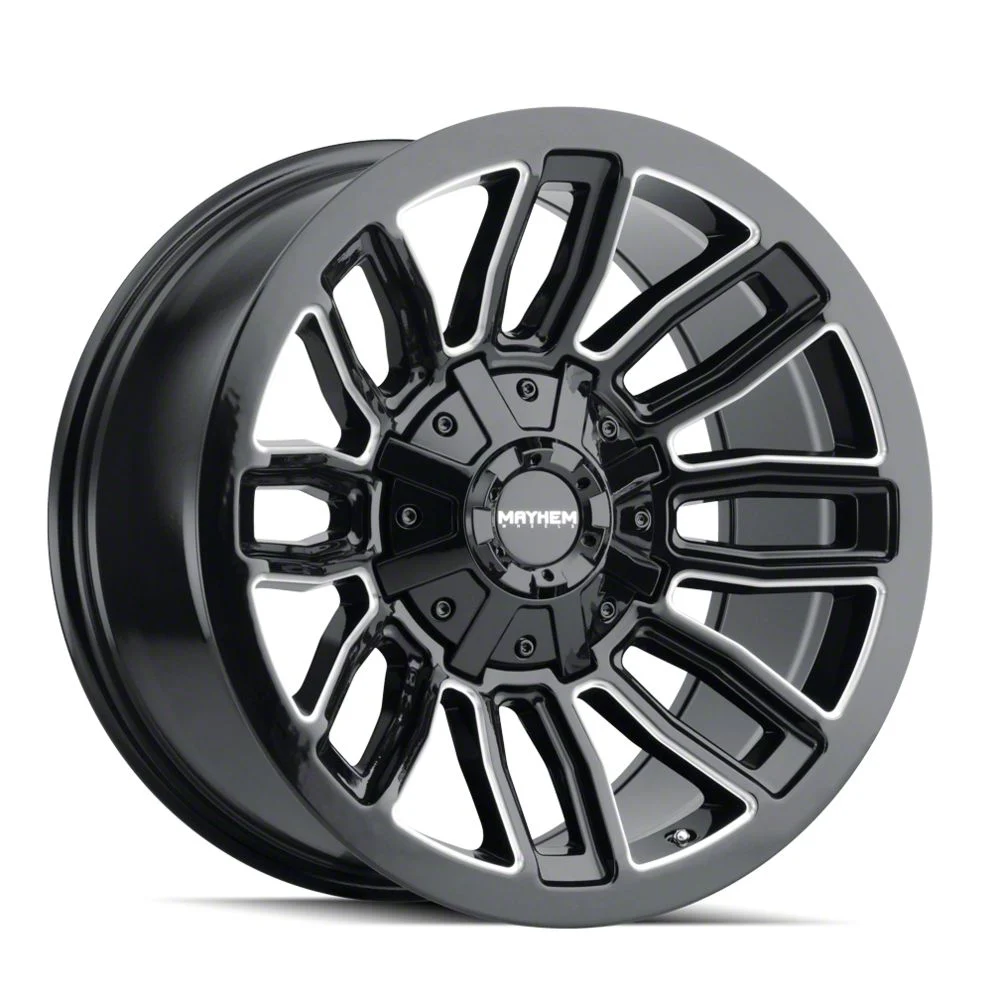 Mayhem Wheels Decoy Gloss Black Milled 5-Lug Wheel; 20x10; -19mm Offset (09-18 RAM 1500)