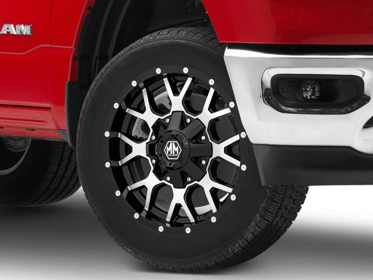 Mayhem Wheels Warrior Black Machined 6-Lug Wheel; 20x10; -25mm Offset (19-26 RAM 1500)