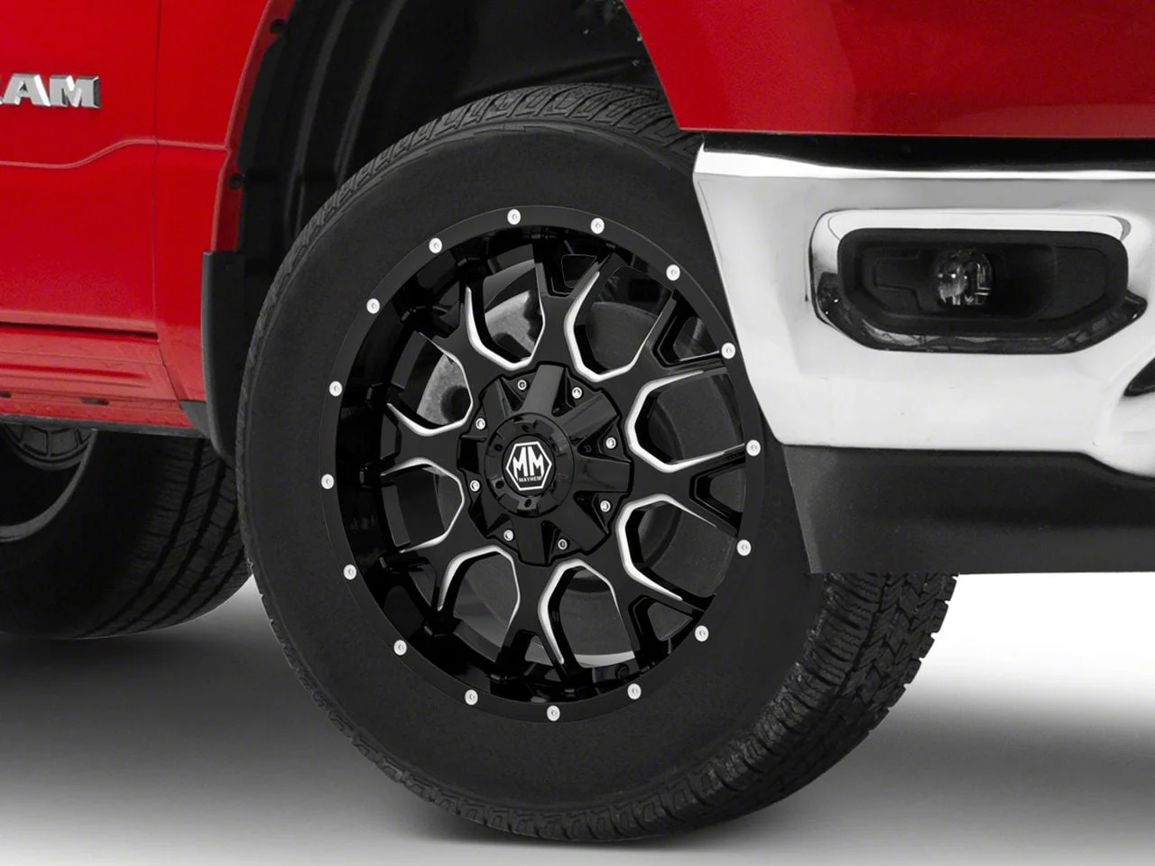 Mayhem Wheels Warrior Black Milled 6-Lug Wheel; 20x10; -25mm Offset (19-26 RAM 1500)