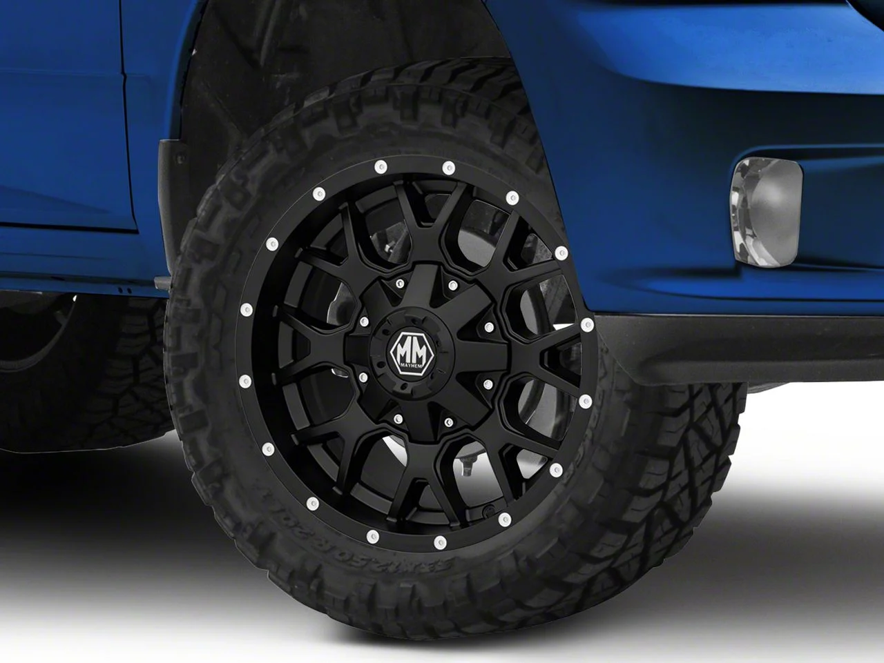 Mayhem Wheels Warrior Matte Black 5-Lug Wheel; 20x10; -25mm Offset (09-18 RAM 1500)