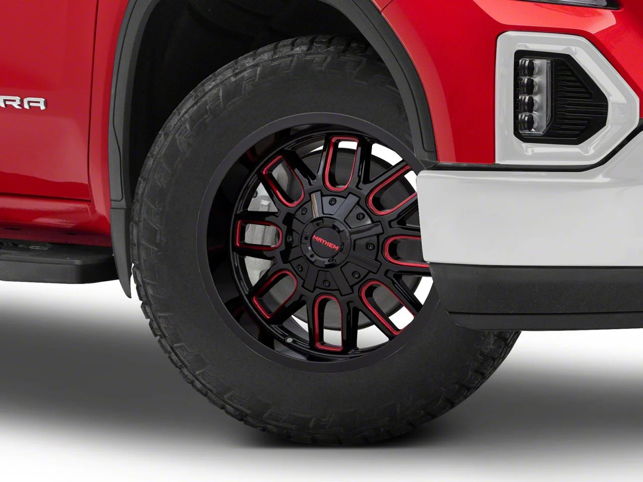 Mayhem Wheels Cogent Black with Prism Red 6-Lug Wheel; 20x9; 0mm Offset (19-26 Sierra 1500)