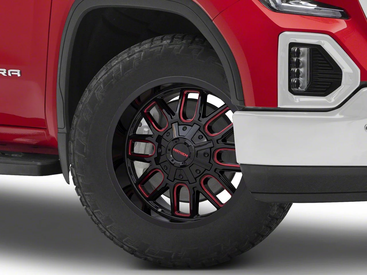 Mayhem Wheels Cogent Black with Prism Red 6-Lug Wheel; 20x9; 18mm Offset (19-26 Sierra 1500)