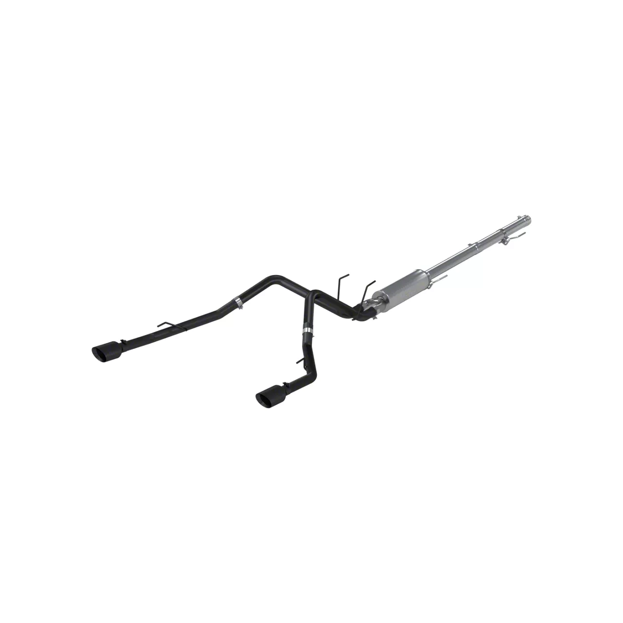 MBRP Armor BLK Dual Exhaust System; Rear Exit (09-18 5.7L RAM 1500 w/ Factory Dual Exhaust)