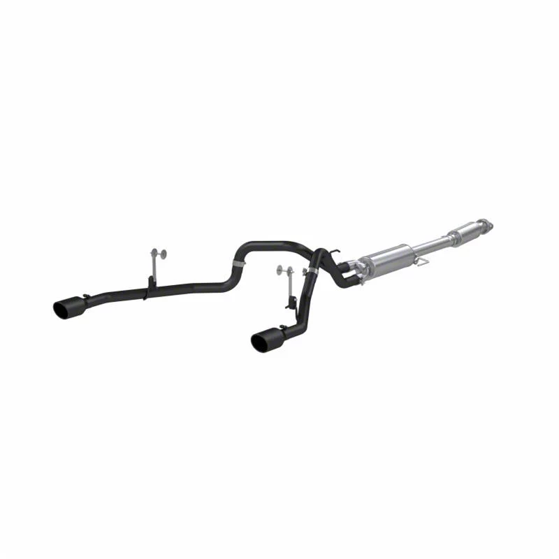 MBRP Armor BLK Dual Exhaust System; Rear Exit (21-26 5.0L F-150, Excluding Tremor)