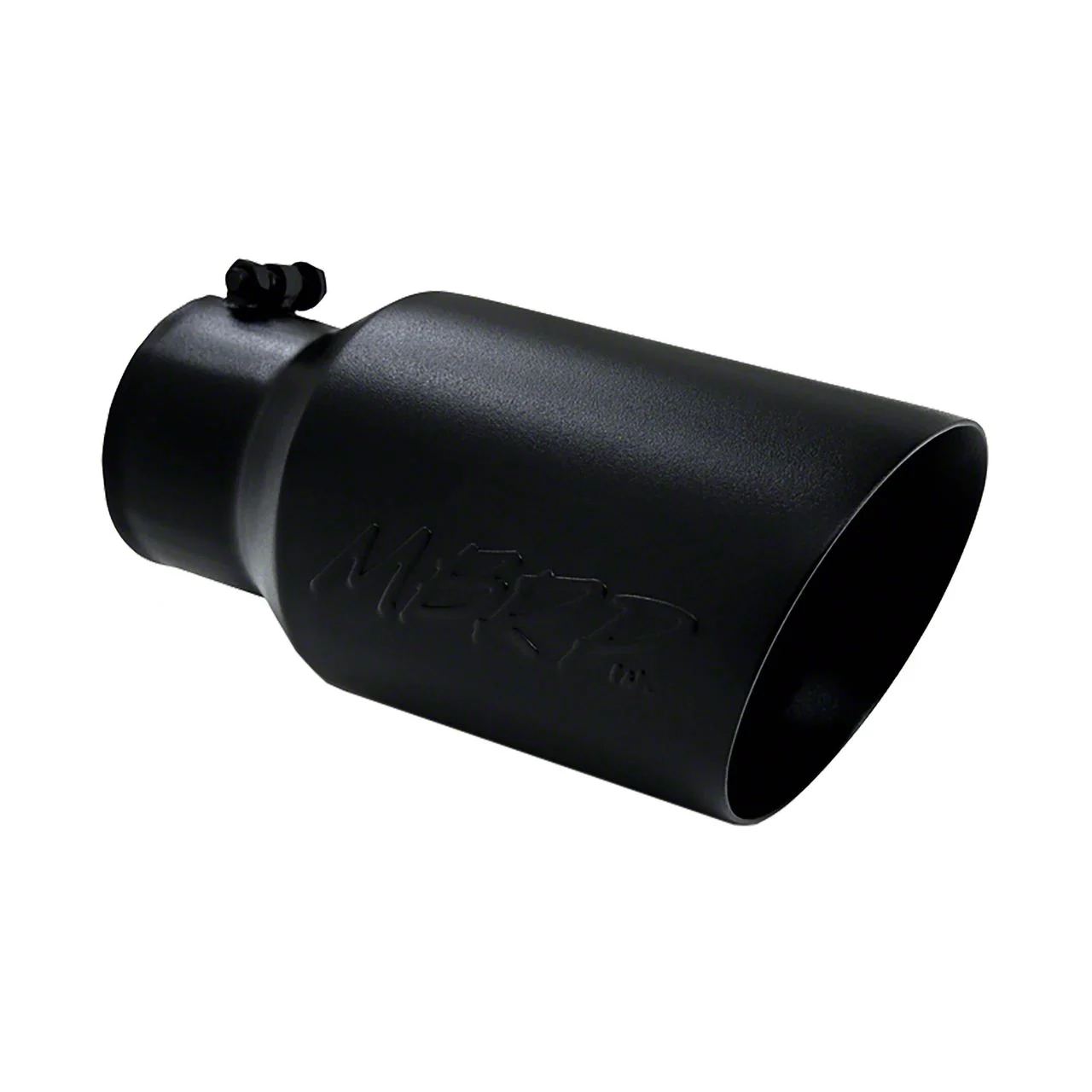 MBRP Angled Cut Dual Wall Exhaust Tip; 6-Inch; Black (Fits 4-Inch Tailpipe)