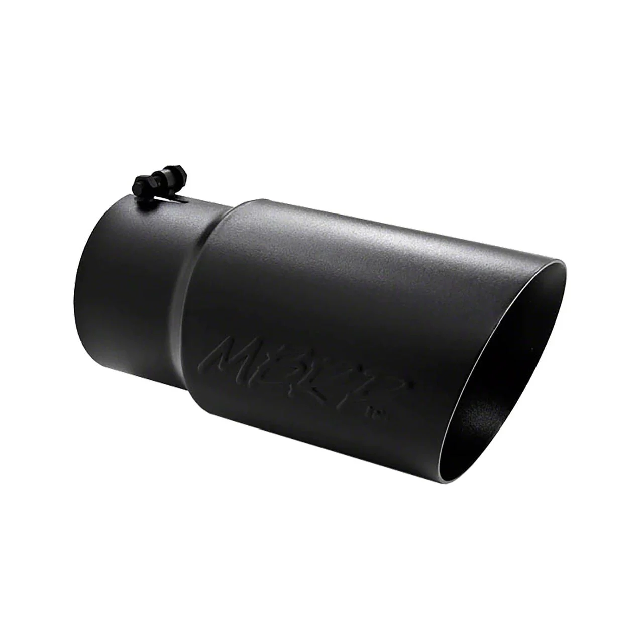 MBRP Angled Cut Dual Wall Exhaust Tip; 6-Inch; Black (Fits 5-Inch Tailpipe)
