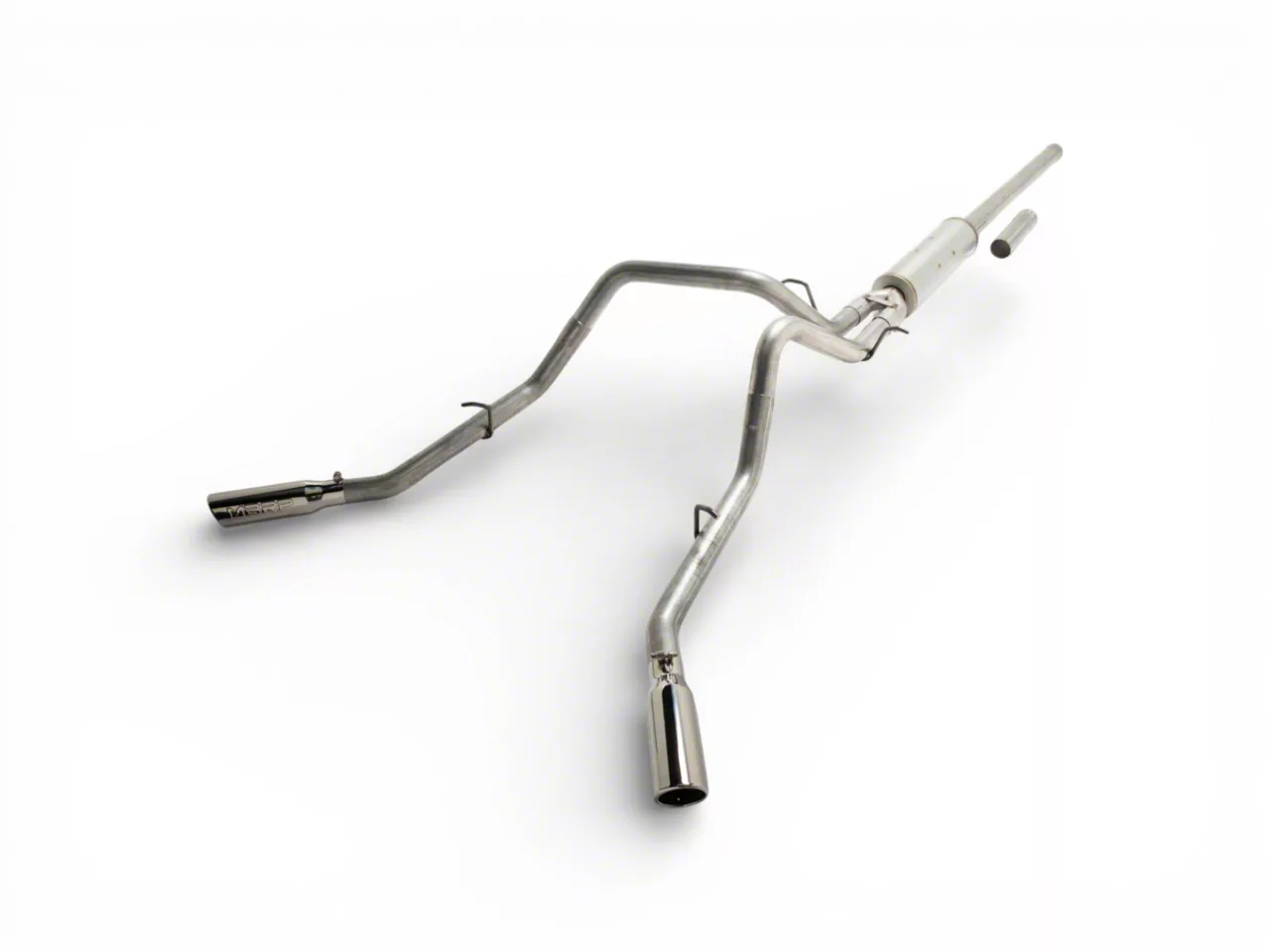 MBRP Armor Lite Dual Exhaust System with Polished Tips; Side Exit (14-18 4.3L Sierra 1500)