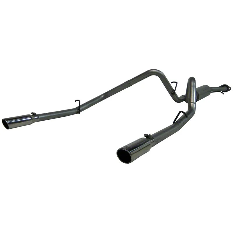 MBRP Armor Lite Dual Exhaust System with Polished Tips; Rear Exit (03-06 4.8L Sierra 1500)