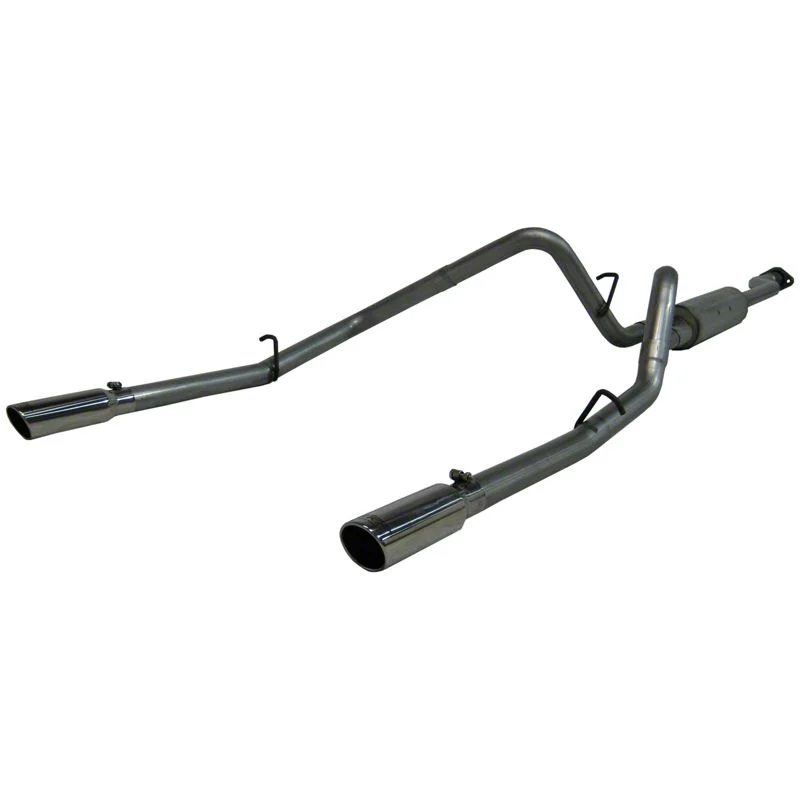 MBRP Armor Lite Dual Exhaust System with Polished Tips; Rear Exit (03-06 5.3L Sierra 1500)