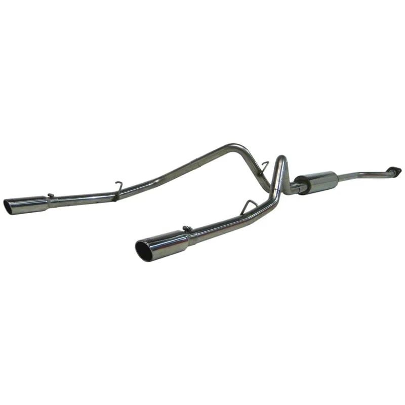 MBRP Armor Plus Dual Exhaust System with Polished Tips; Rear Exit (03-06 5.3L Sierra 1500)