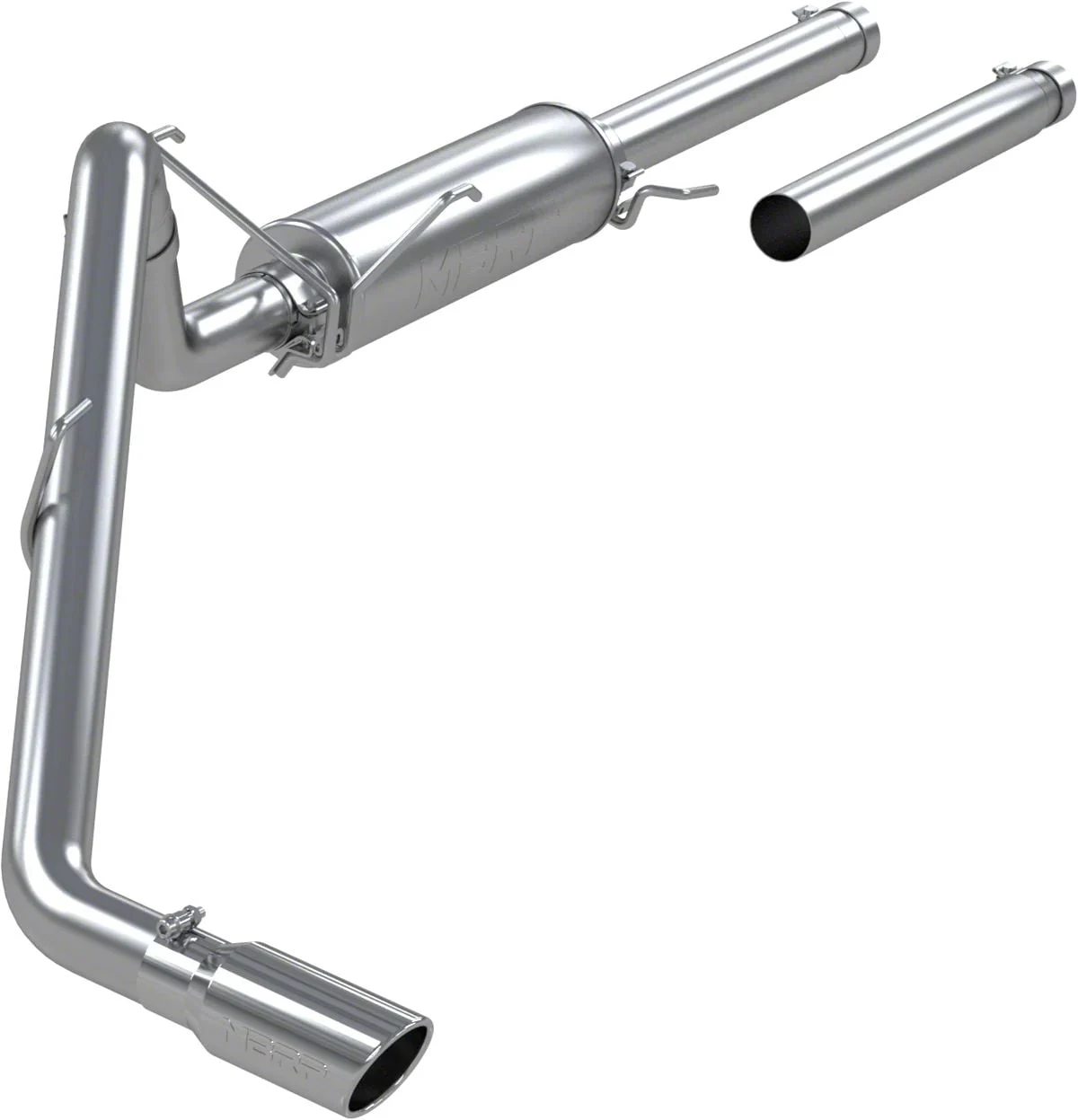 MBRP Armor Plus Single Exhaust System with Polished Tip; Side Exit (04-08 5.7L RAM 1500)