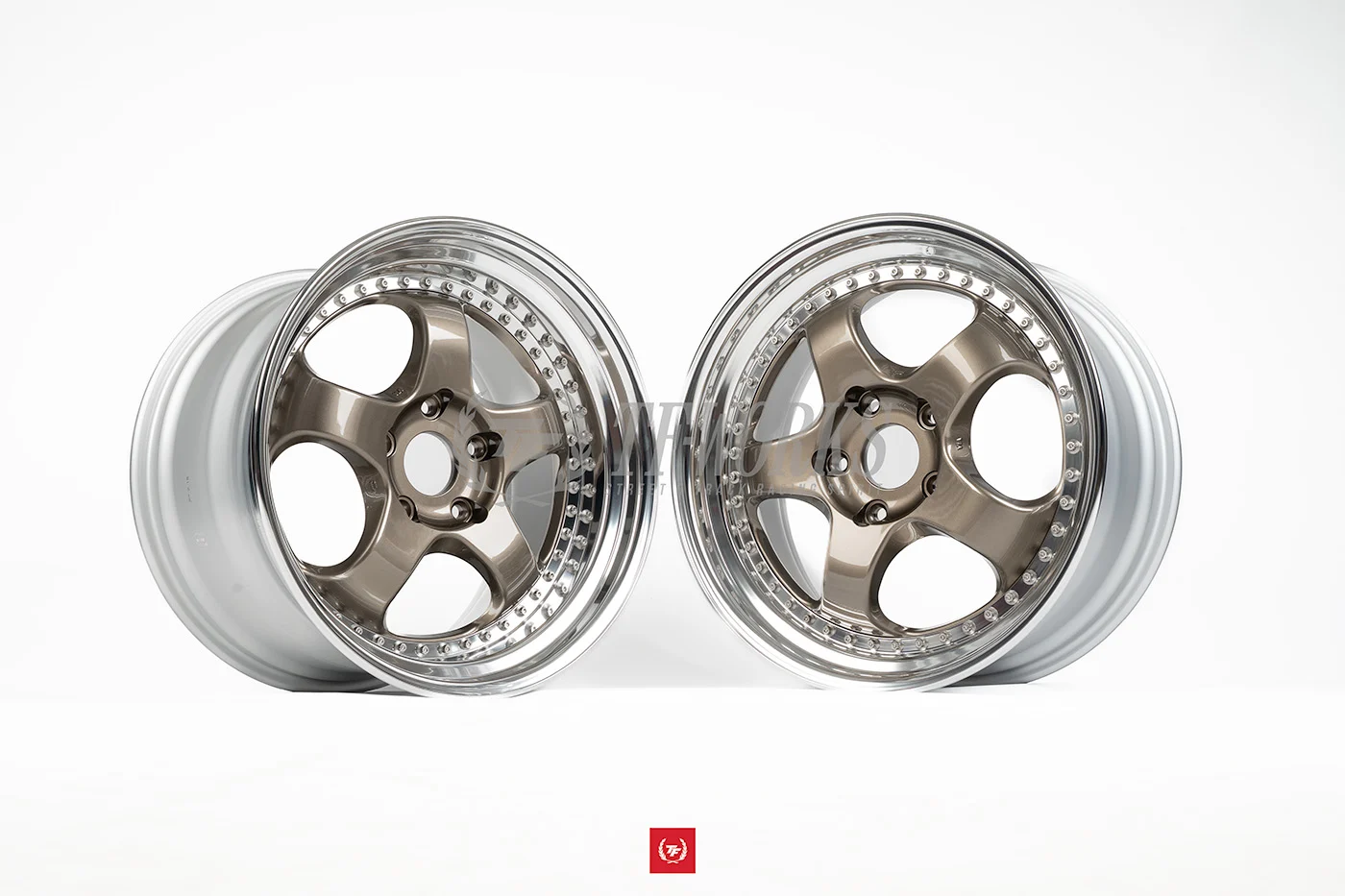 Work Meister S1 3P Porsche 19x8.5 +48 / 19x11 +42 5x130 - HPG ( Titanium Gold )