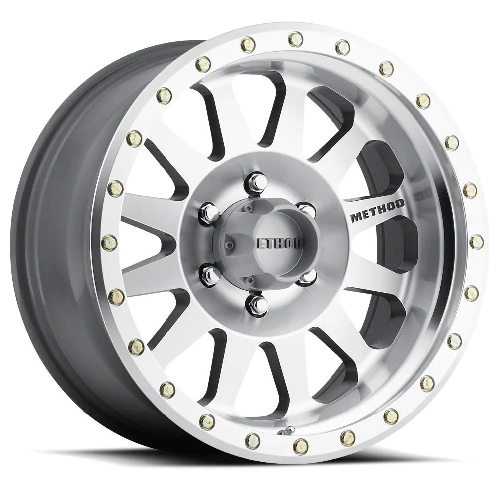 Method Race Wheels MR304 Double Standard Machined 6-Lug Wheel; 17x8.5; 0mm Offset (07-13 Sierra 1500)