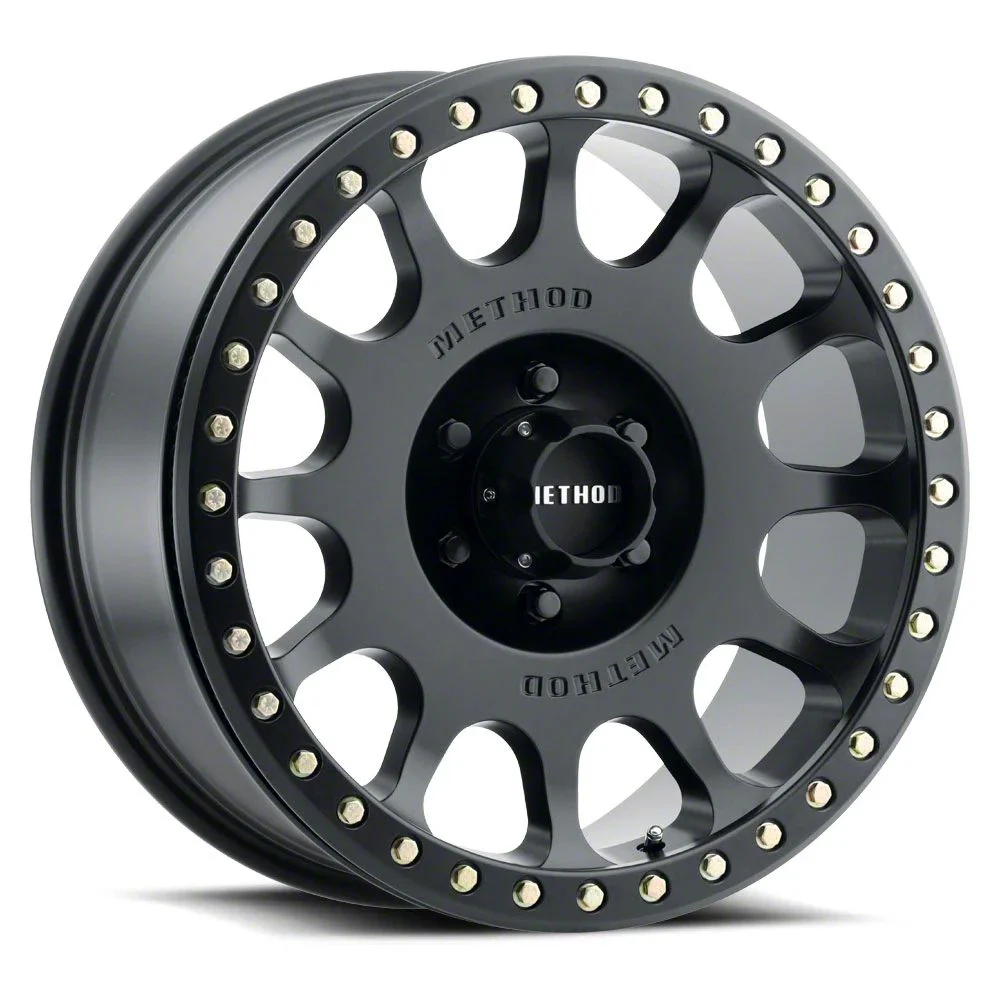 Method Race Wheels MR105 Beadlock Matte Black 6-Lug Wheel; 17x8.5; 0mm Offset (14-18 Silverado 1500)