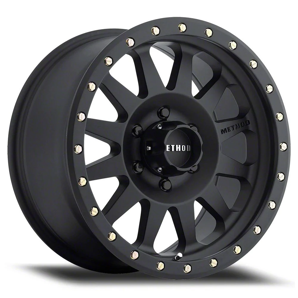 Method Race Wheels MR304 Double Standard Matte Black 6-Lug Wheel; 17x8.5; 0mm Offset (19-26 Sierra 1500)