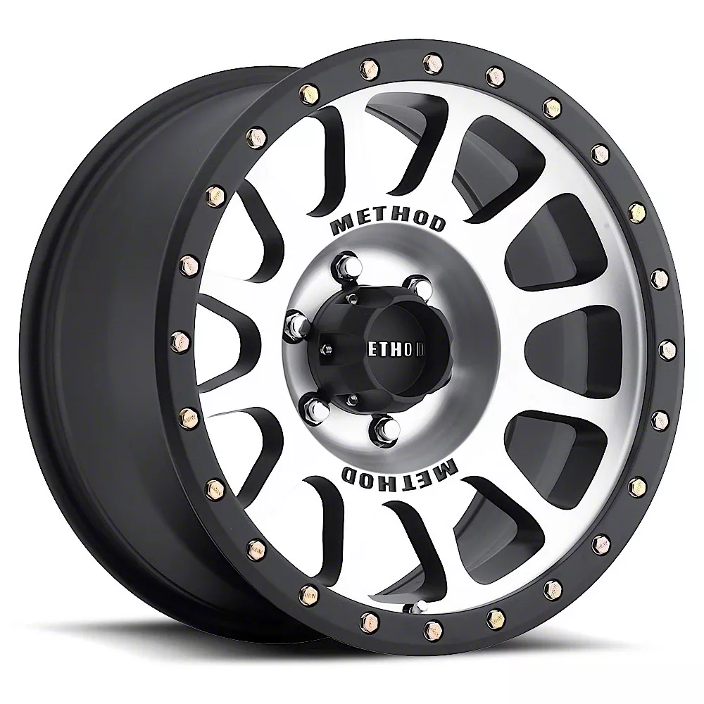 Method Race Wheels MR305 NV Matte Black Machined 6-Lug Wheel; 17x8.5; 0mm Offset (19-26 Silverado 1500)