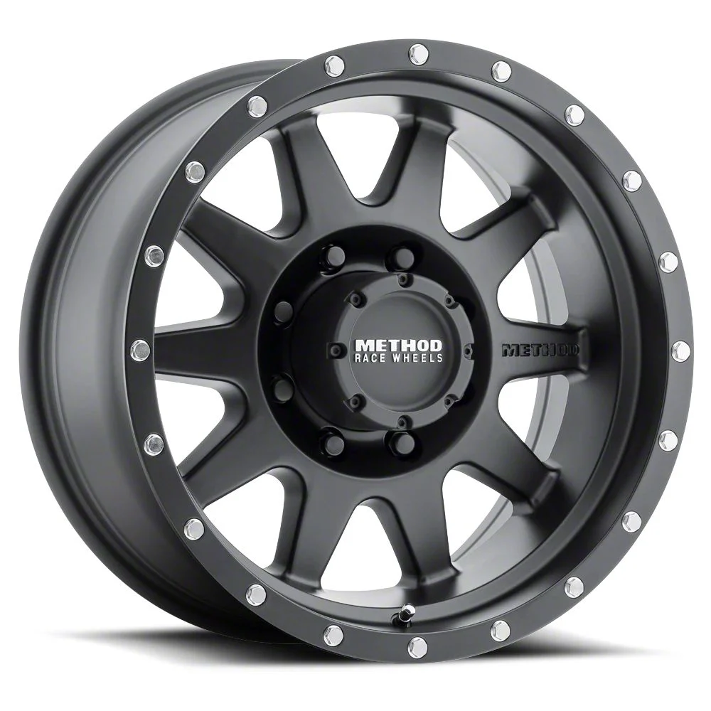 Method Race Wheels MR301 The Standard Matte Black 8-Lug Wheel; 17x9; -12mm Offset (17-22 F-250 Super Duty)