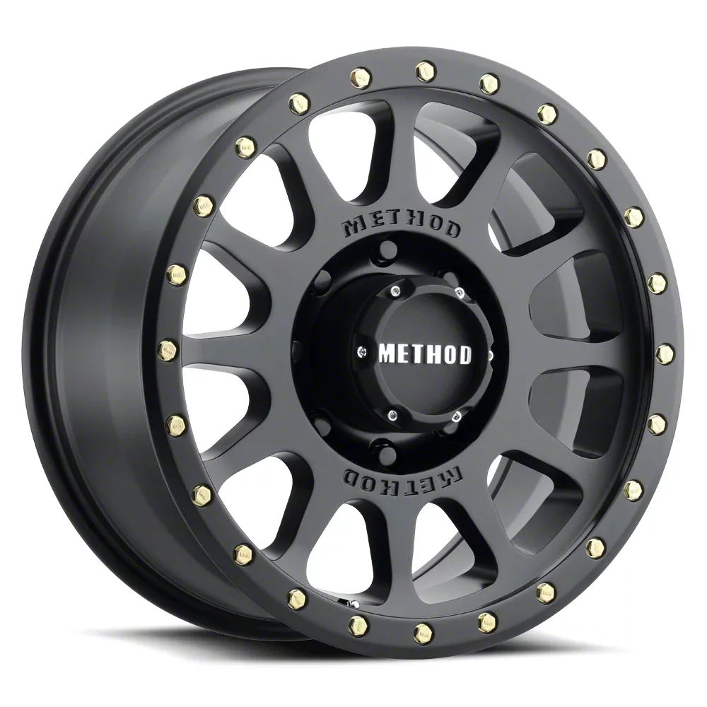 Method Race Wheels MR305 NV HD Matte Black 8-Lug Wheel; 17x8.5; 0mm Offset (17-22 F-250 Super Duty)