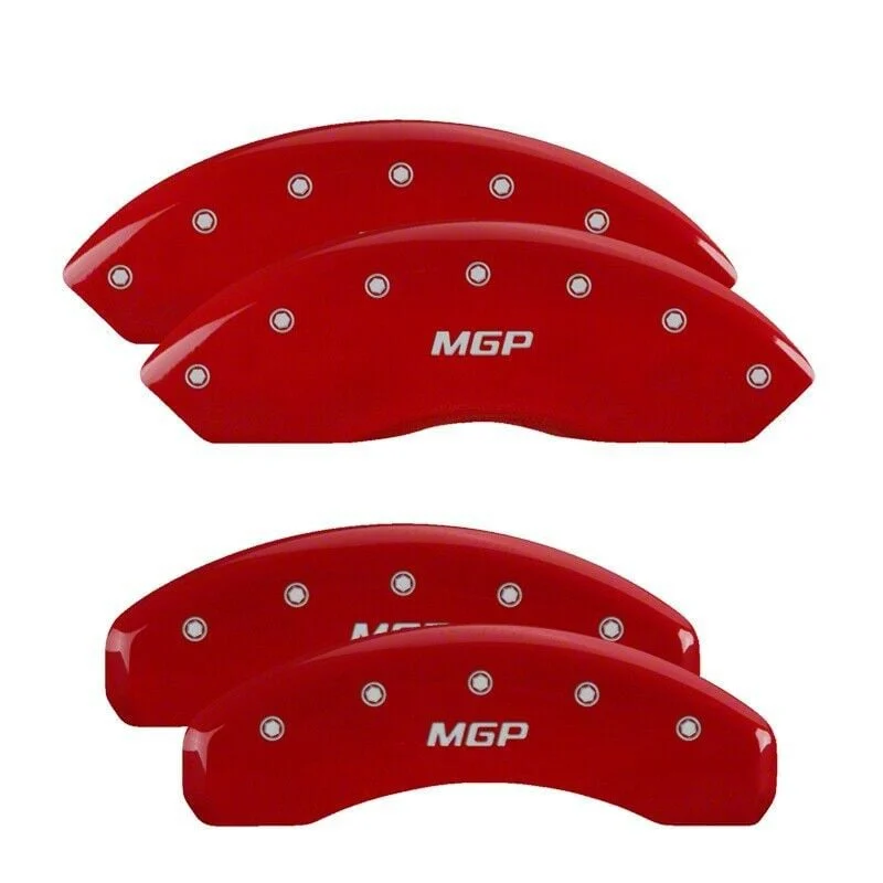 MGP Brake Caliper Covers with MGP Logo; Red; Front and Rear (19-23 Ranger)