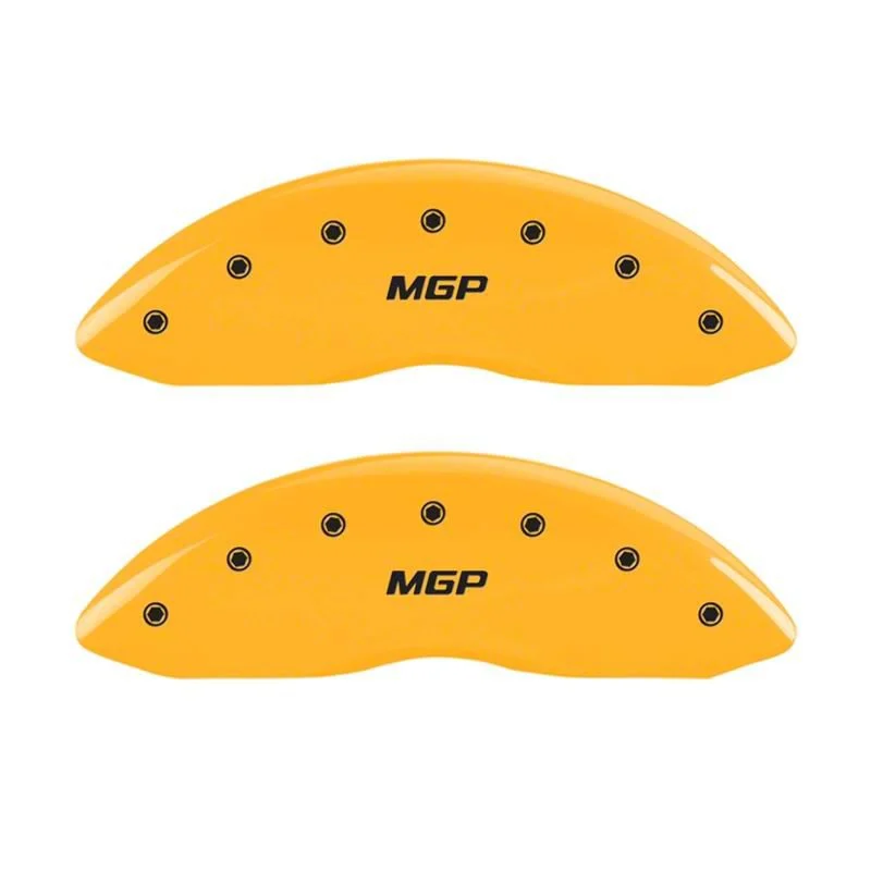 MGP Brake Caliper Covers with MGP Logo; Yellow; Front Only (05-07 Silverado 1500)