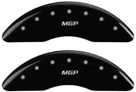 MGP Brake Caliper Covers with MGP Logo; Black; Front and Rear (13-22 F-250 Super Duty)