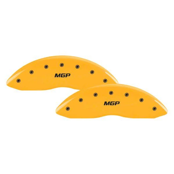 MGP Brake Caliper Covers with MGP Logo; Yellow; Front and Rear (15-20 Yukon)