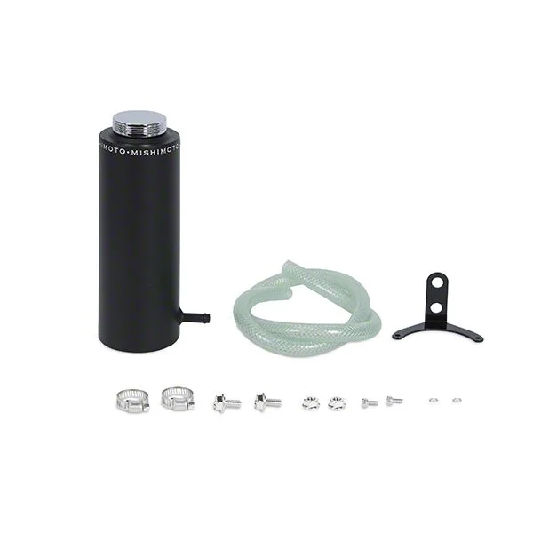 Mishimoto Aluminum Coolant Reservoir Tank; Wrinkle Black (Universal; Some Adaptation May Be Required)