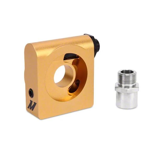 Mishimoto Oil Sandwich Plate with Rear-Mounted Thermostat; M22 X 1.5 (Universal; Some Adaptation May Be Required)