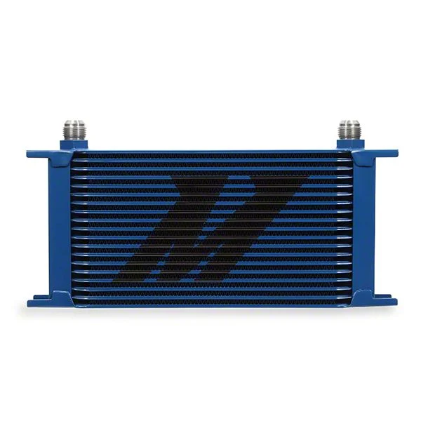 Mishimoto Universal 19-Row Oil Cooler; Blue (Universal; Some Adaptation May Be Required)