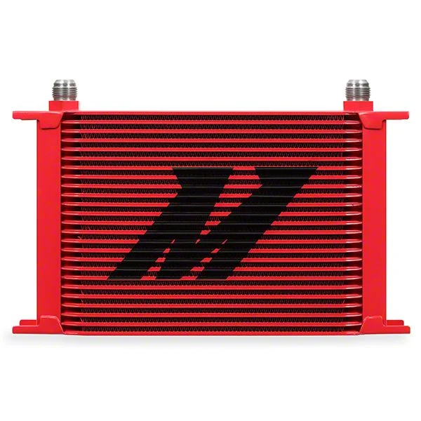 Mishimoto Universal 25-Row Oil Cooler; Red (Universal; Some Adaptation May Be Required)