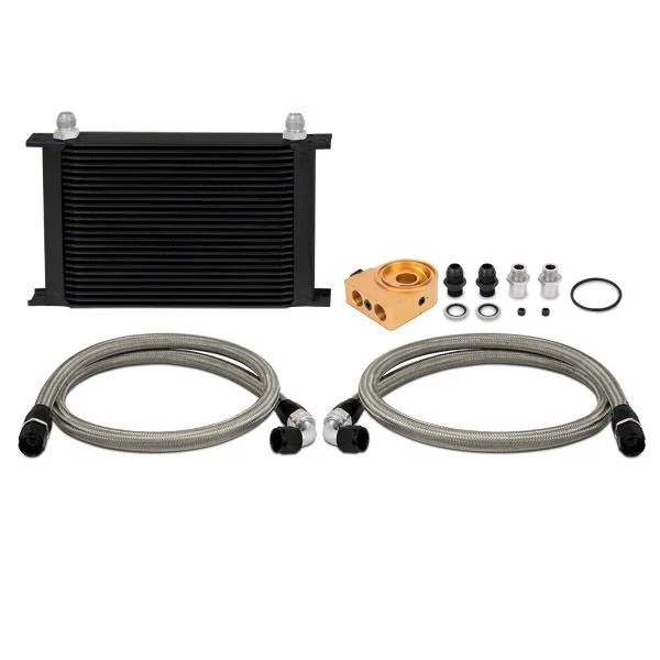 Mishimoto Universal 25-Row Thermostatic Oil Cooler Kit; Black (Universal; Some Adaptation May Be Required)