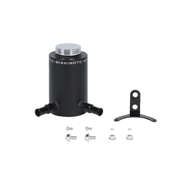 Mishimoto Aluminum Power Steering Reservoir Tank; Wrinkle Black (Universal; Some Adaptation May Be Required)